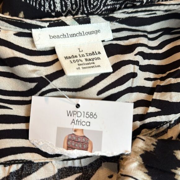 NEW BeachLunchLounge Zebra Print Midi Dress – Women’s Large (NWT) - Picture 3 of 7